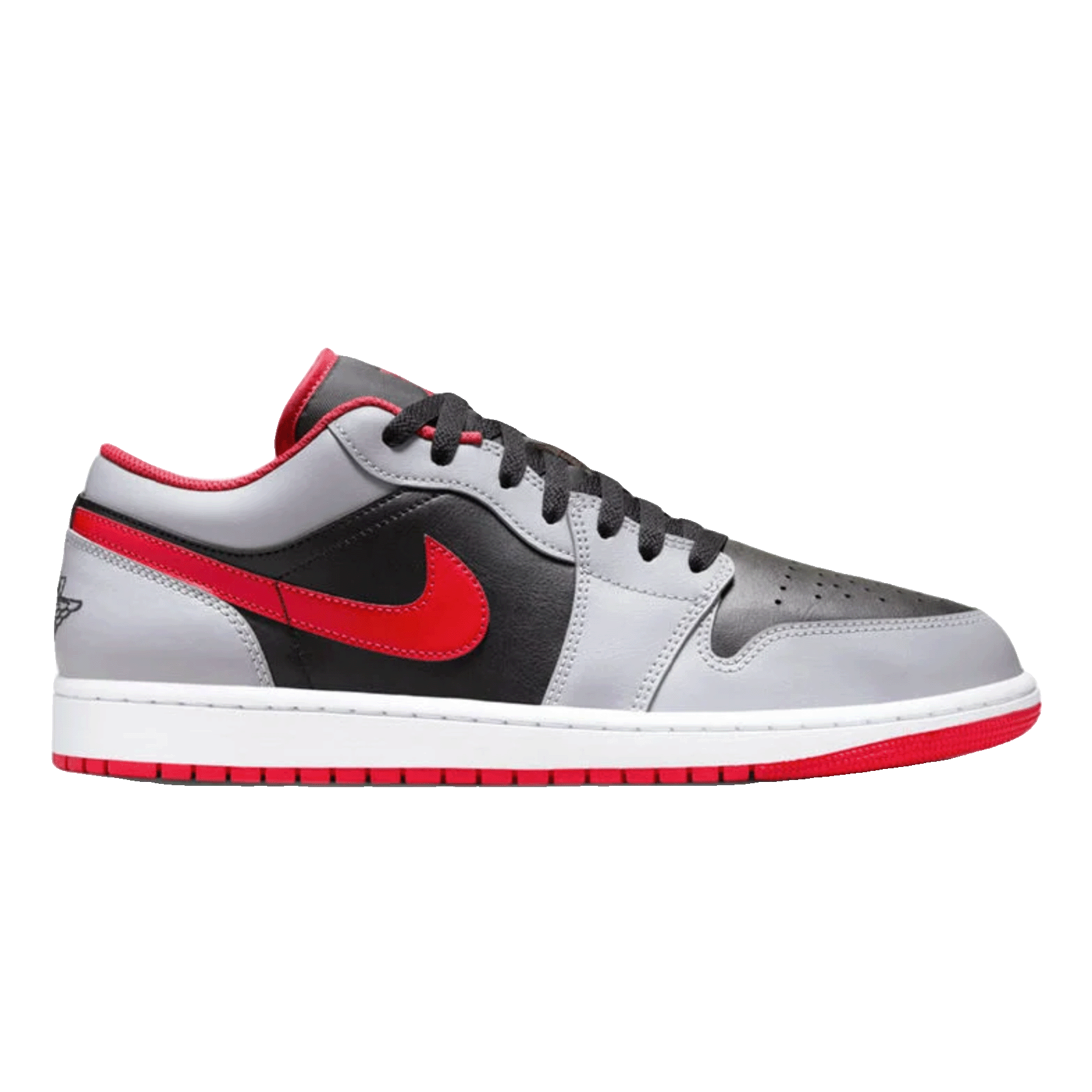 Nike Air Jordan 1 Low Black Light Smoke Grey Gym Red