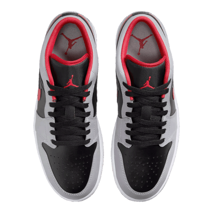Nike Air Jordan 1 Low Black Light Smoke Grey Gym Red Oben