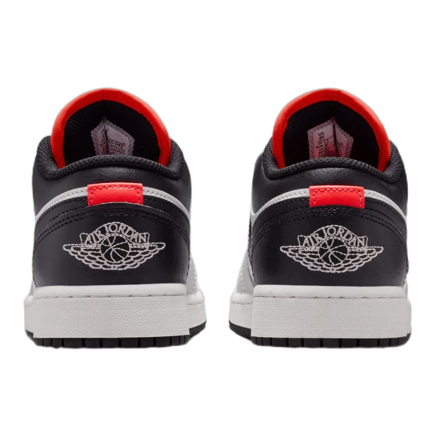 Nike Air Jordan 1 Low Black Summit White Infrared (GS) Back 553560-045