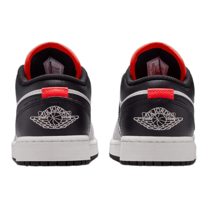 Nike Air Jordan 1 Low Black Summit White Infrared (GS) Back 553560-045
