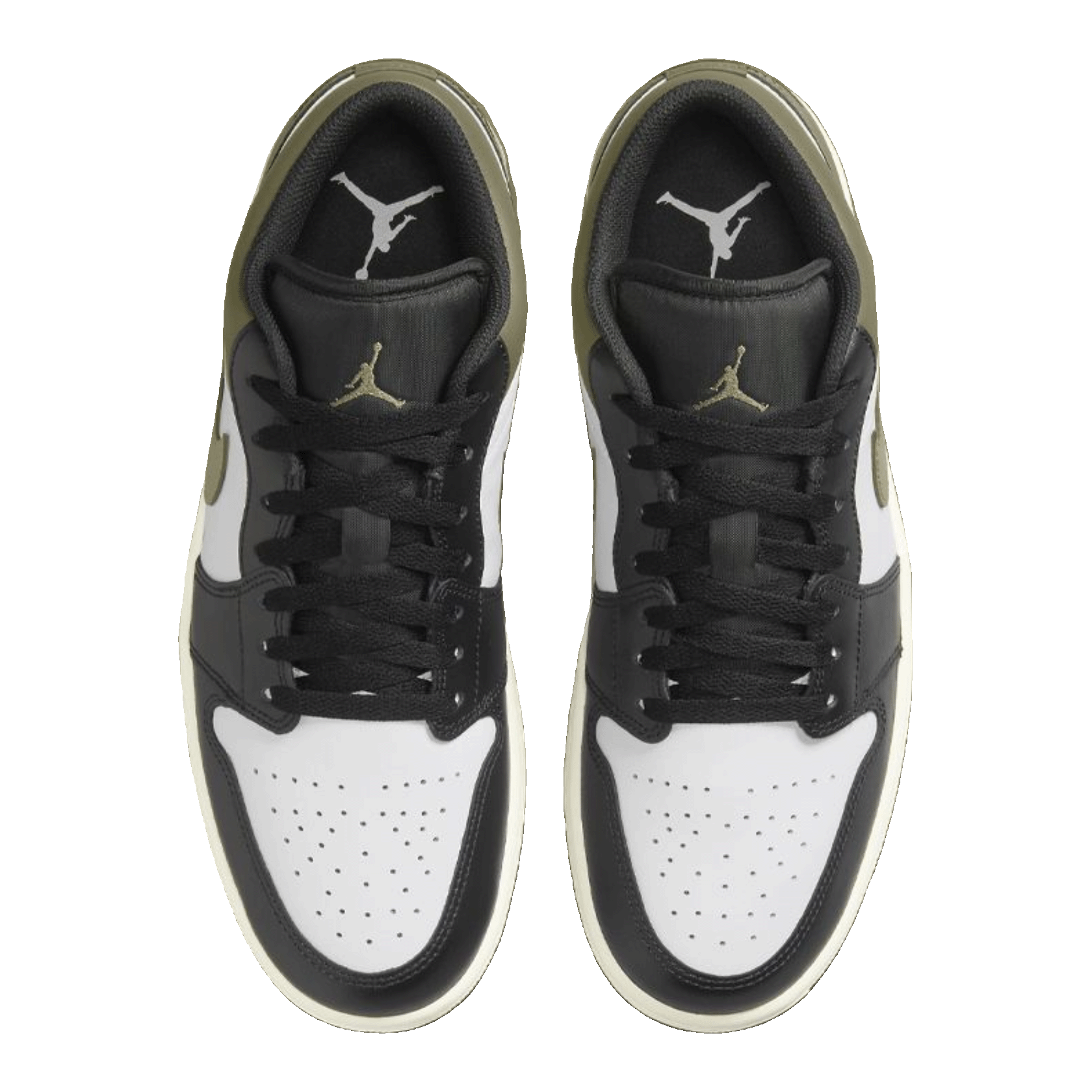 Nike Air Jordan 1 Low Black Toe Medium Olive (GS) Oben