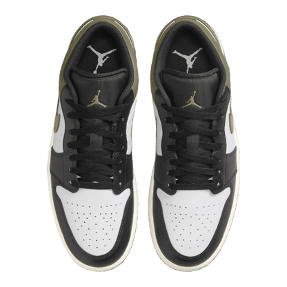 Nike Air Jordan 1 Low Black Toe Medium Olive (GS) Oben