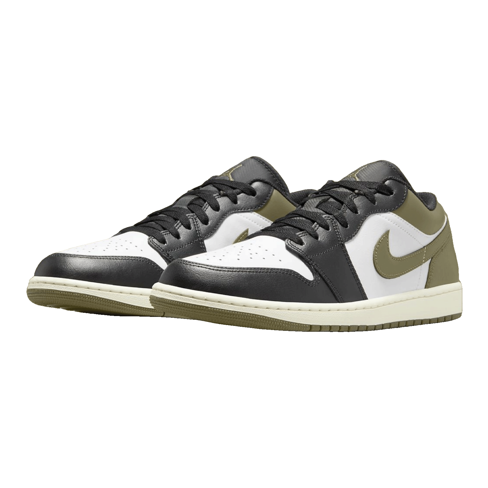 Nike Air Jordan 1 Low Black Toe Medium Olive (GS) Side