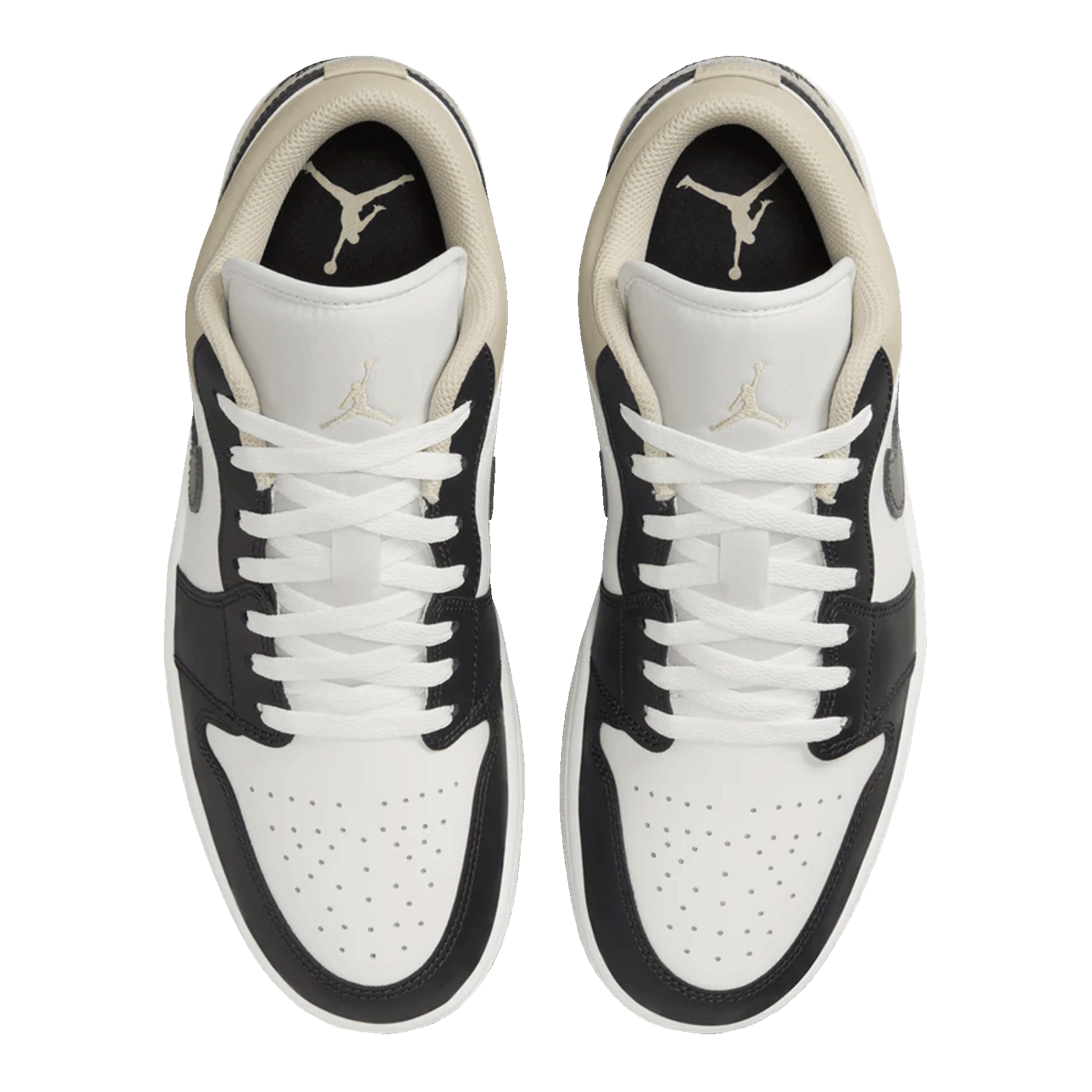 Nike Air Jordan 1 Low Black Toe Rattan Oben