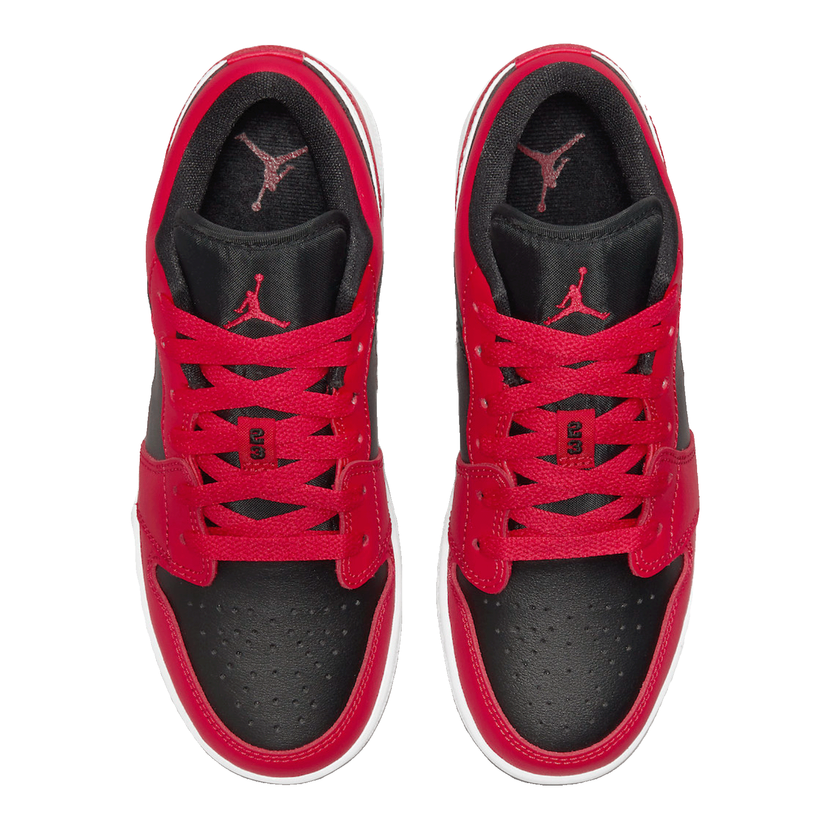 Nike Air Jordan 1 Low Black Very Berry (GS) Oben