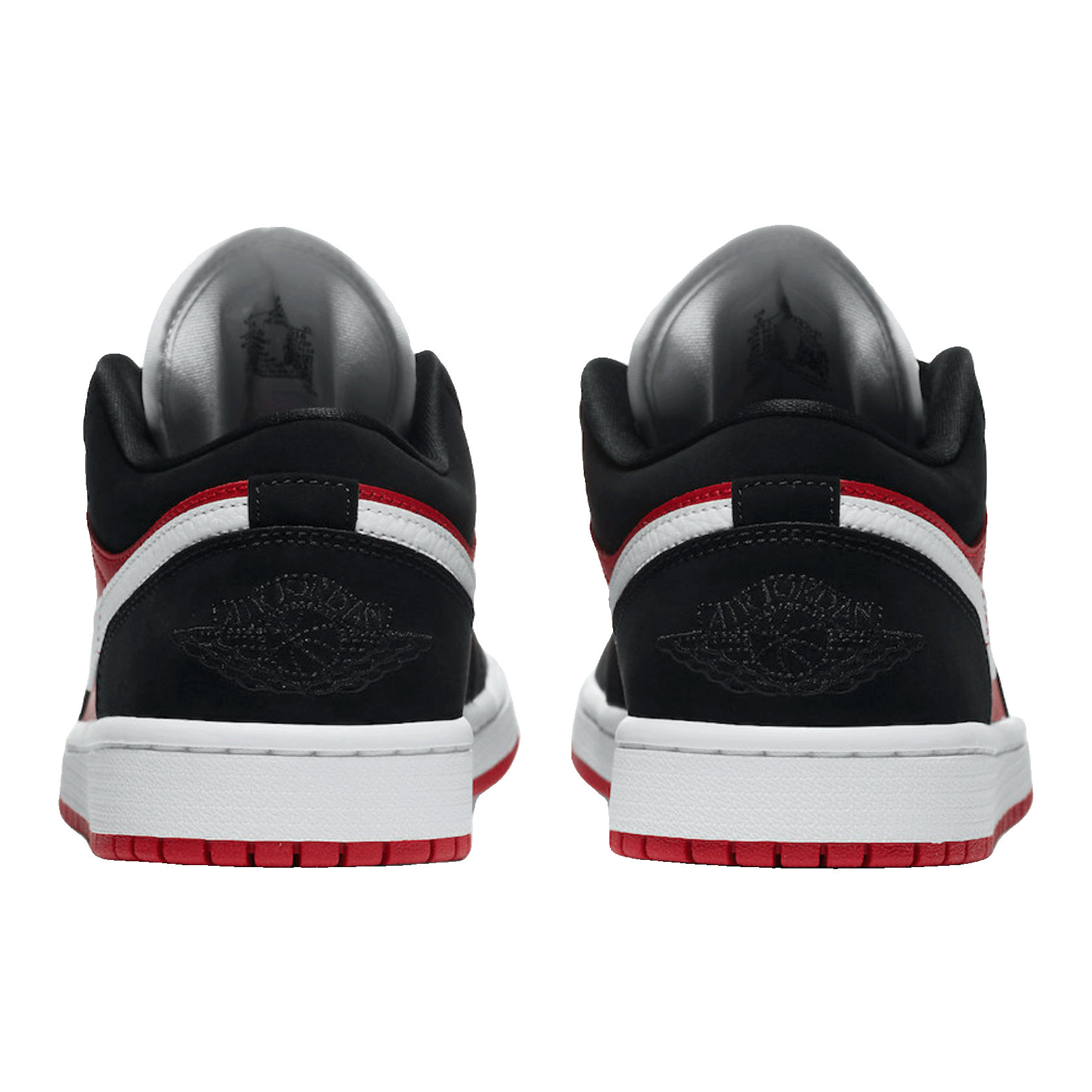 Nike Air Jordan 1 Low Black White Gym Red (W) Back