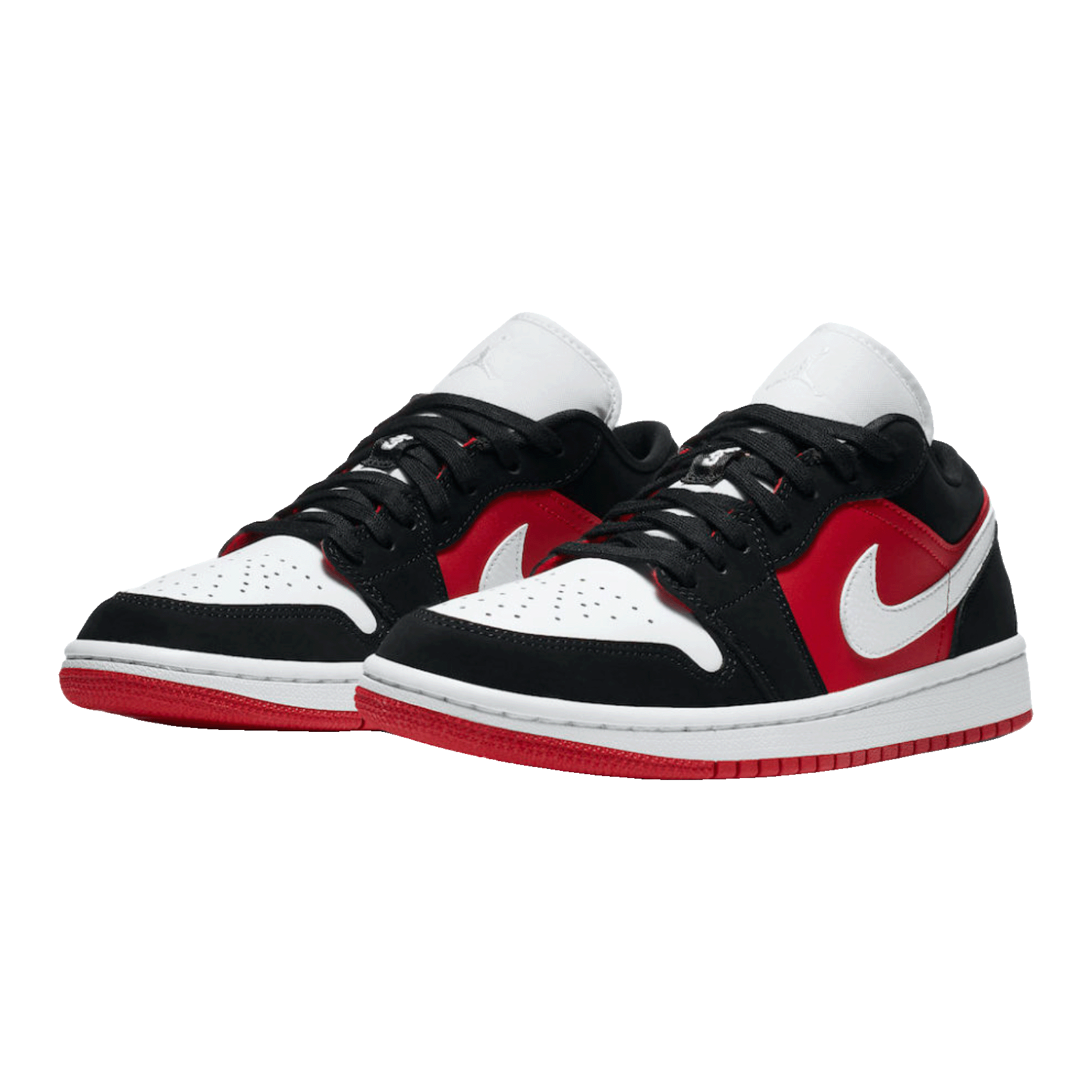 Nike Air Jordan 1 Low Black White Gym Red (W) Side