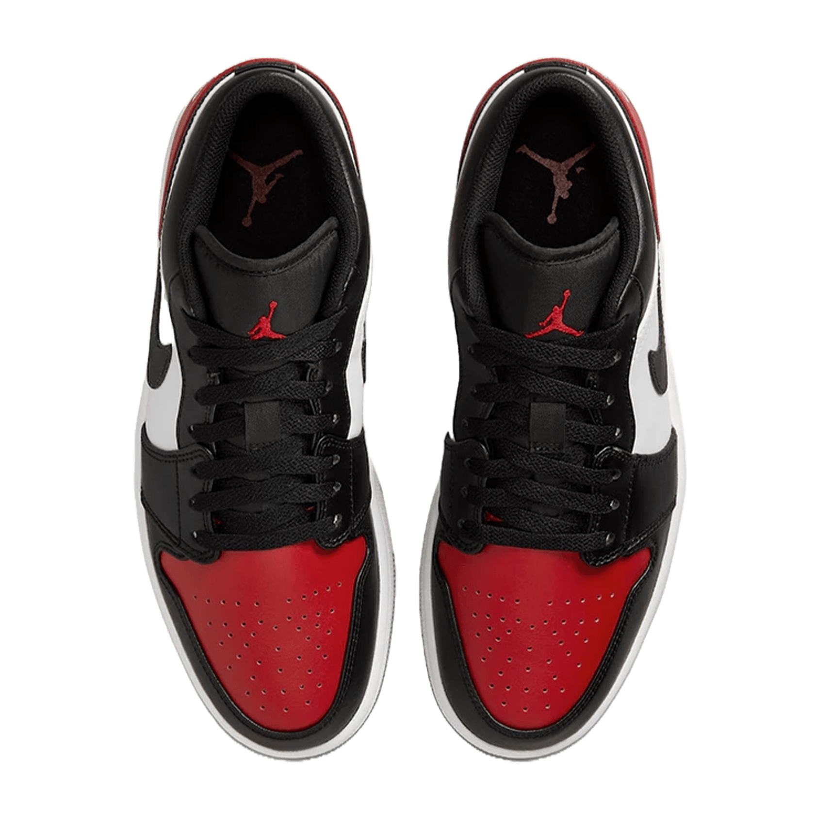 Nike Air Jordan 1 Low Bred Toe Forty Four Sneaker