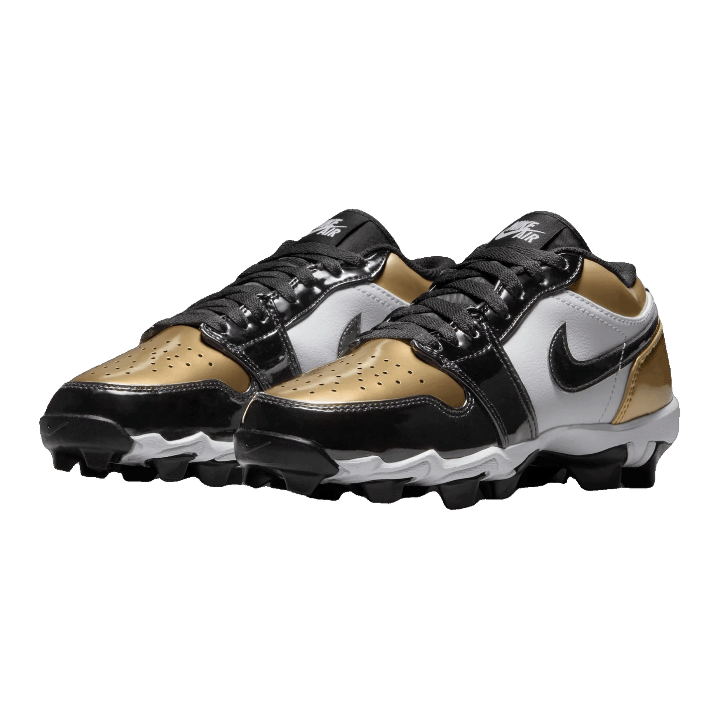 Nike Air Jordan 1 Low Cleat Patent Gold Toe (GS) Side HF6885-701