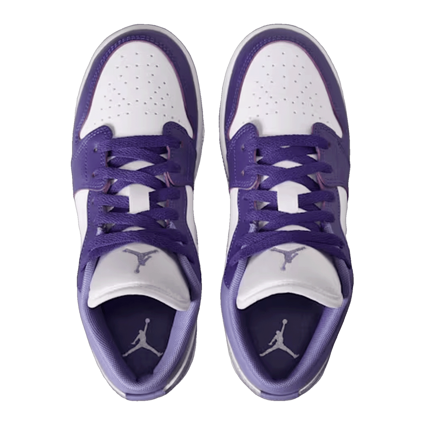 Nike Air Jordan 1 Low Court Purple White Dusty Amethyst (GS) Oben 553560-551