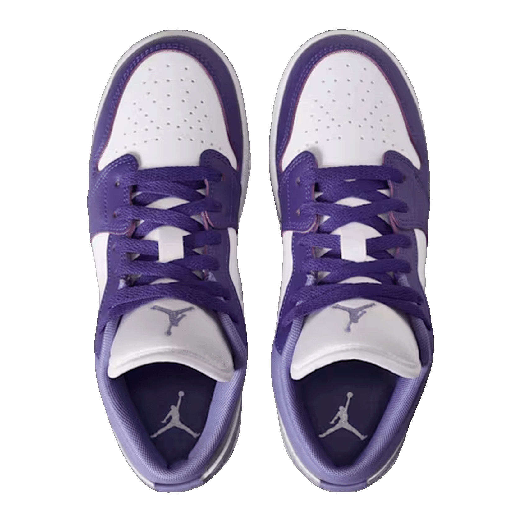Nike Air Jordan 1 Low Court Purple White Dusty Amethyst (GS) Oben 553560-551