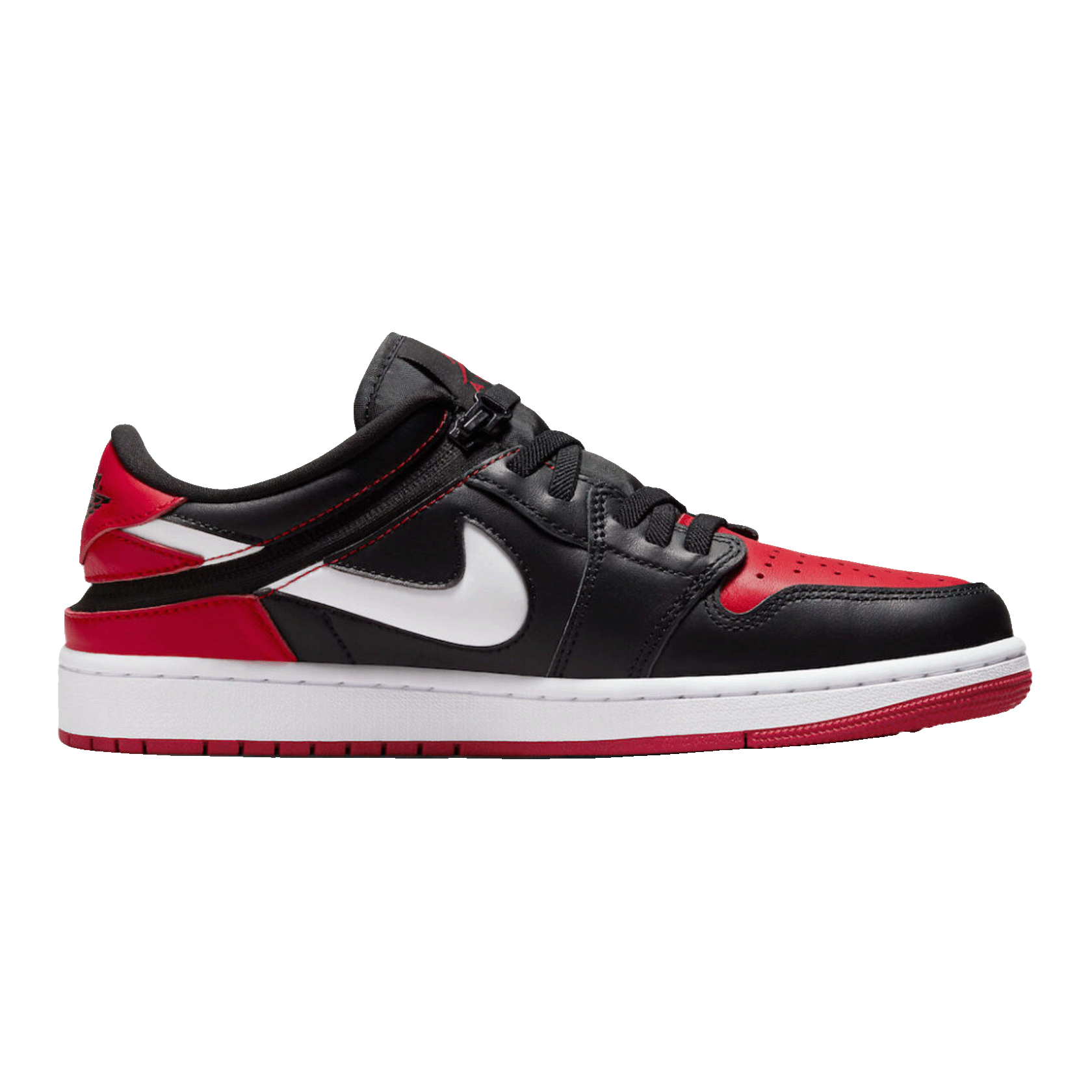 Nike Air Jordan 1 Low FlyEase Black White Gym Red Detail