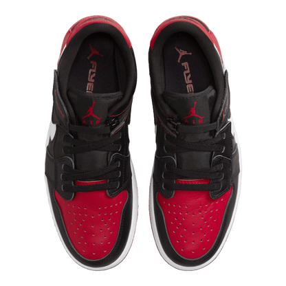Nike Air Jordan 1 Low FlyEase Black White Gym Red Oben