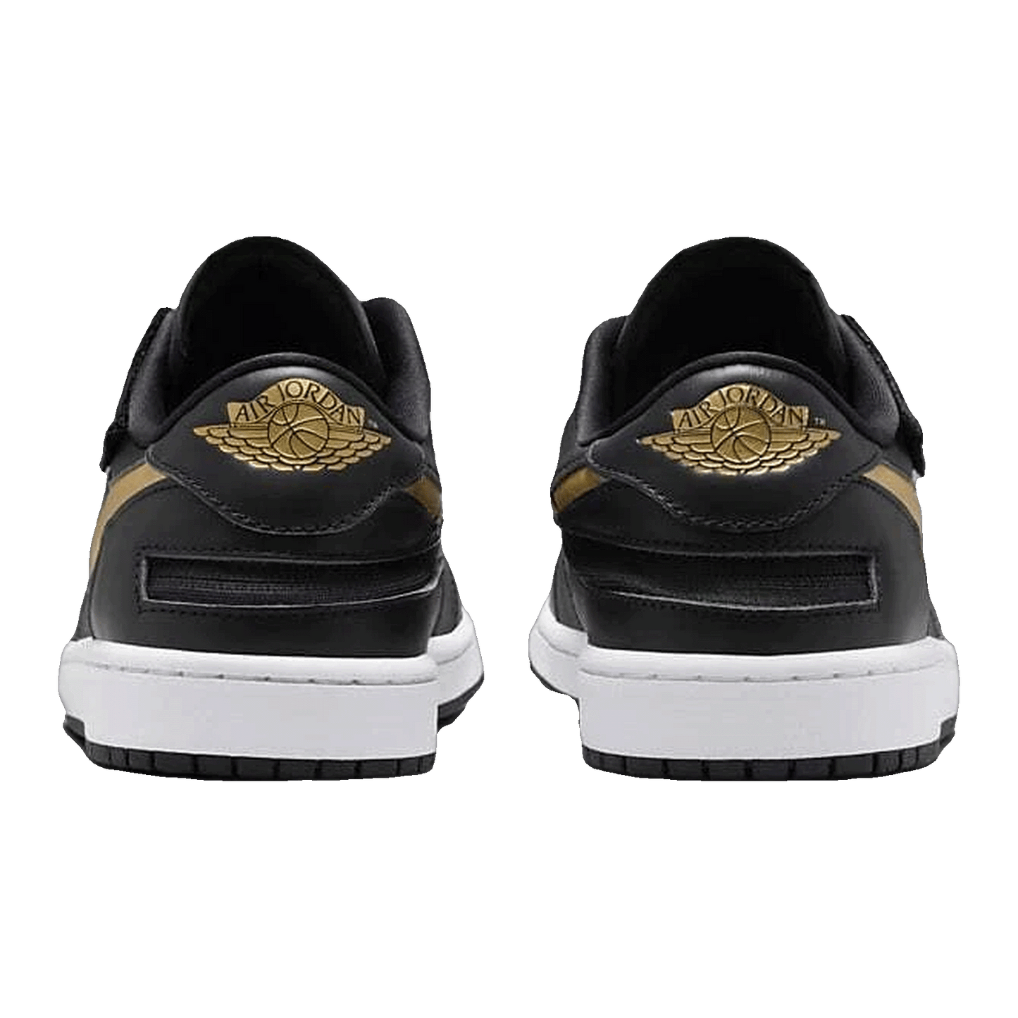 Nike Air Jordan 1 Low FlyEase Black White Metallic Gold Back DM1206-071