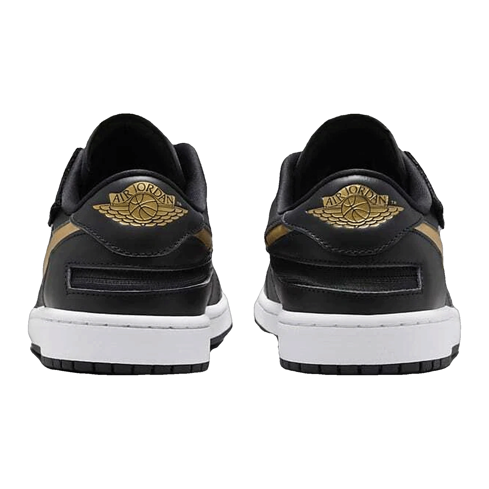 Nike Air Jordan 1 Low FlyEase Black White Metallic Gold Back DM1206-071