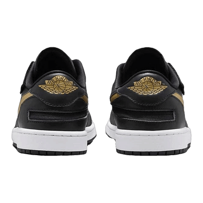 Nike Air Jordan 1 Low FlyEase Black White Metallic Gold Back DM1206-071