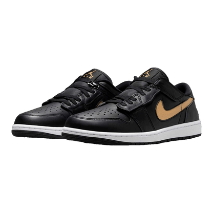 Nike Air Jordan 1 Low FlyEase Black White Metallic Gold Side DM1206-071