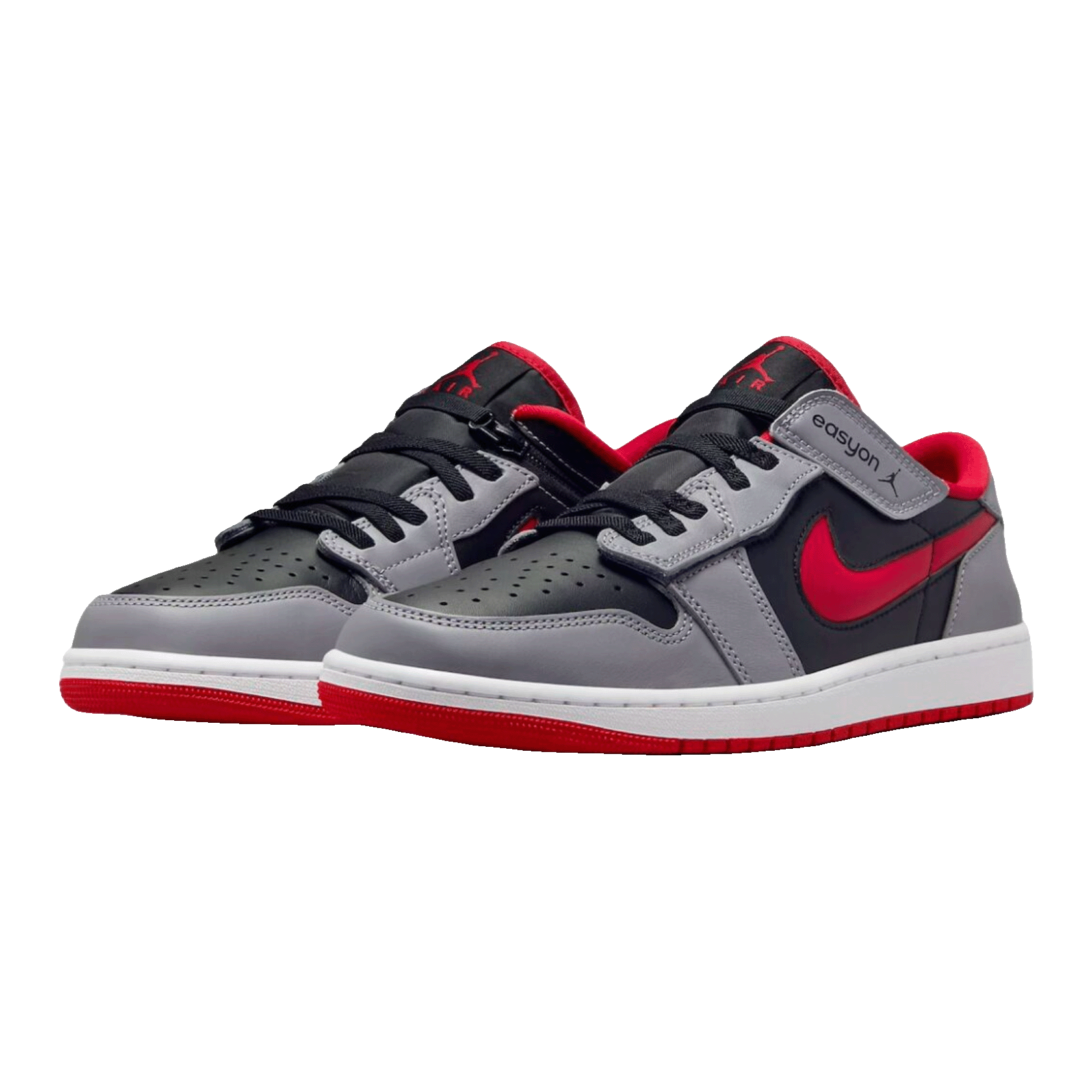 Nike Air Jordan 1 Low Flyease Fire Red Cement Grey Side