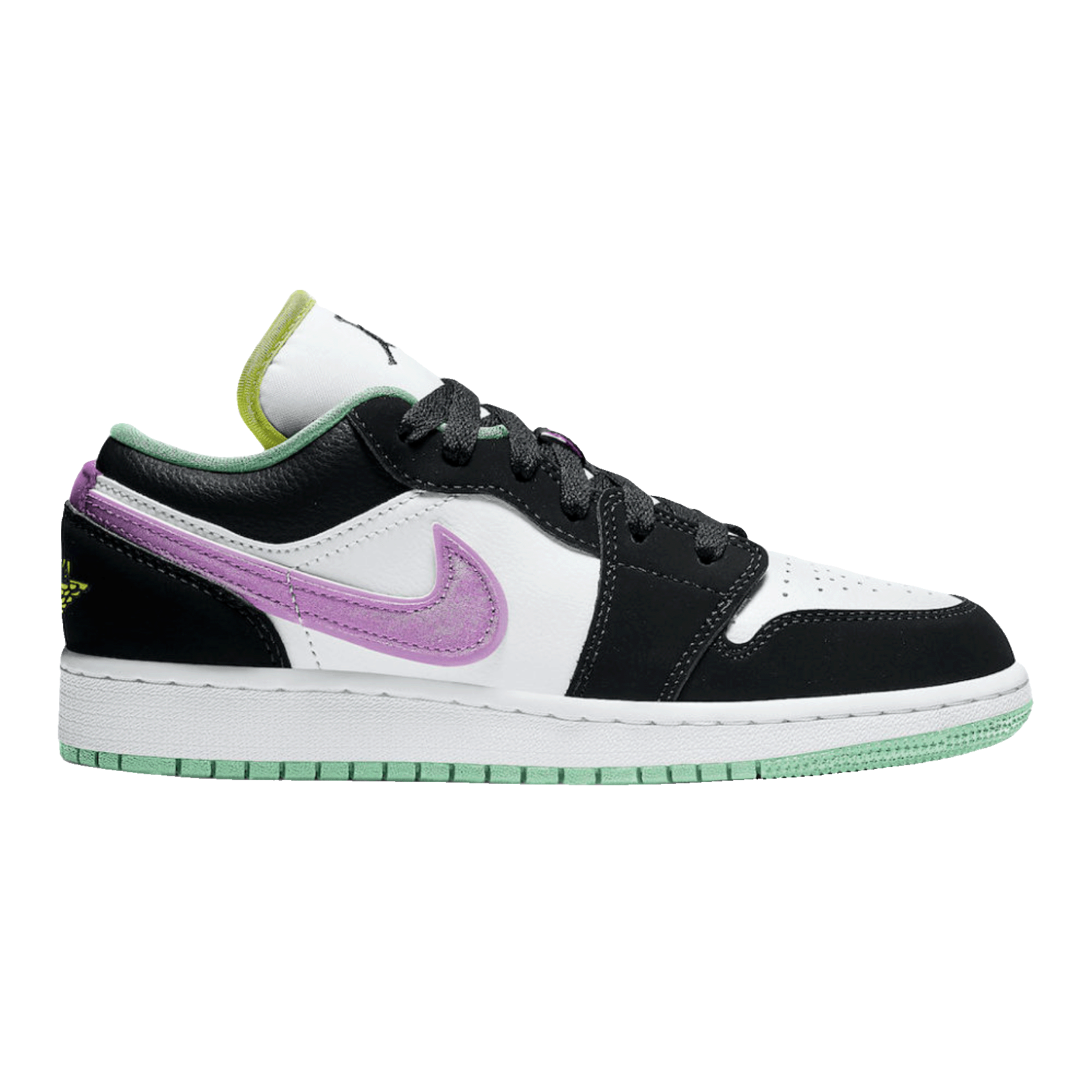Nike Air Jordan 1 Low Green Glow Violet Shock (GS)