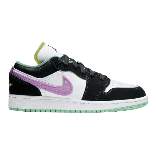 Nike Air Jordan 1 Low Green Glow Violet Shock (GS)