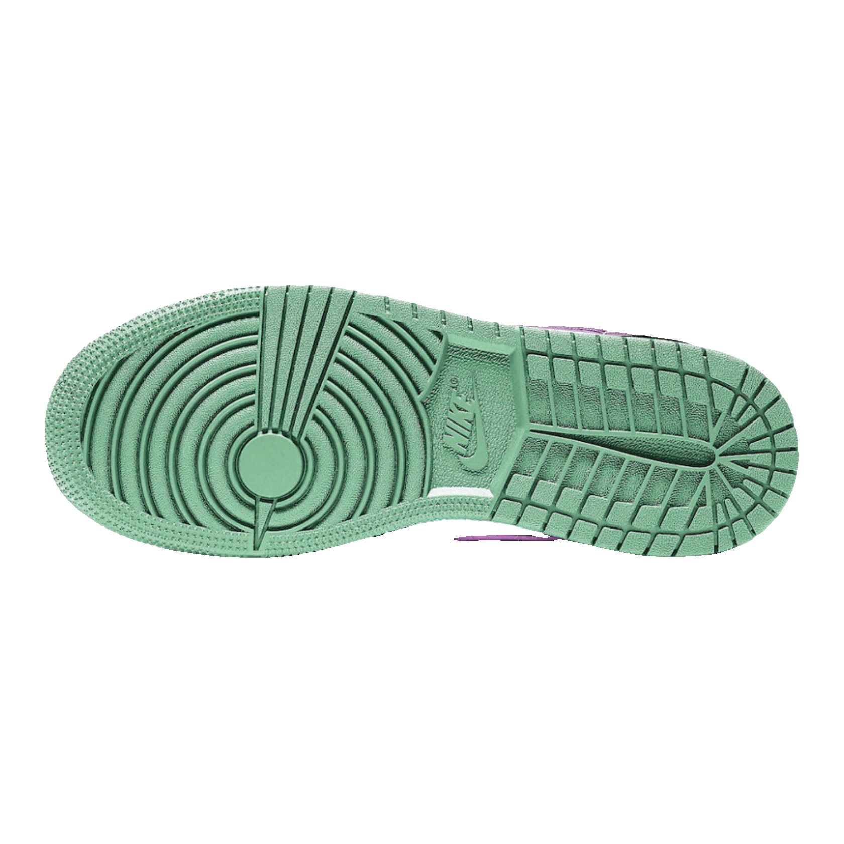 Nike Air Jordan 1 Low Green Glow Violet Shock (GS) Sohle