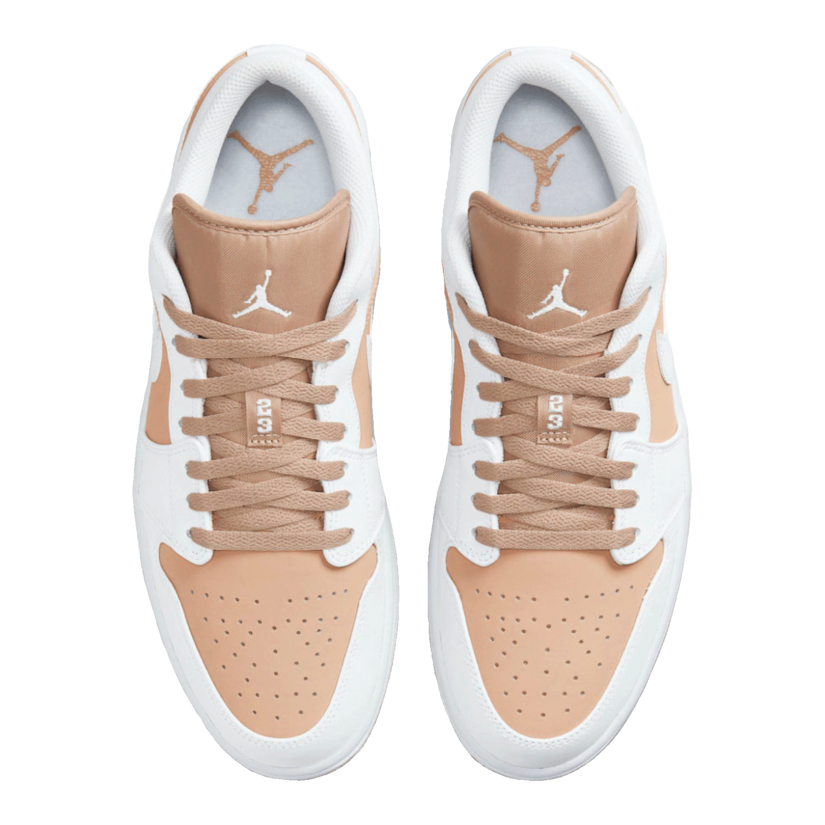 Nike Air Jordan 1 Low Gum White Oben