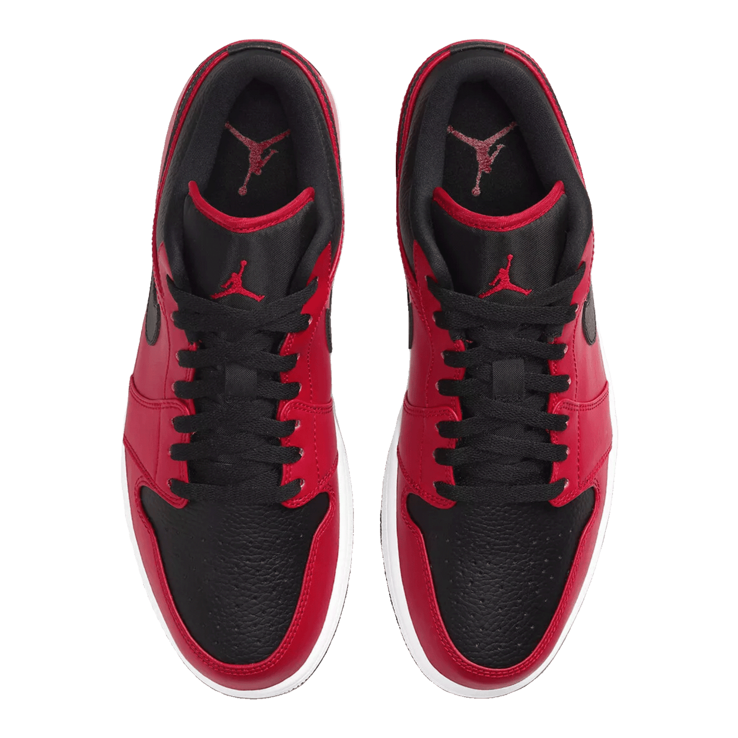 Nike Air Jordan 1 Low Gym Red Black Pebbled (GS) Oben