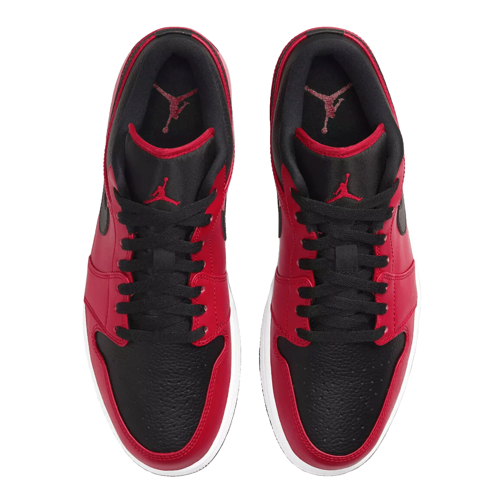 Nike Air Jordan 1 Low Gym Red Black Pebbled (GS) Oben