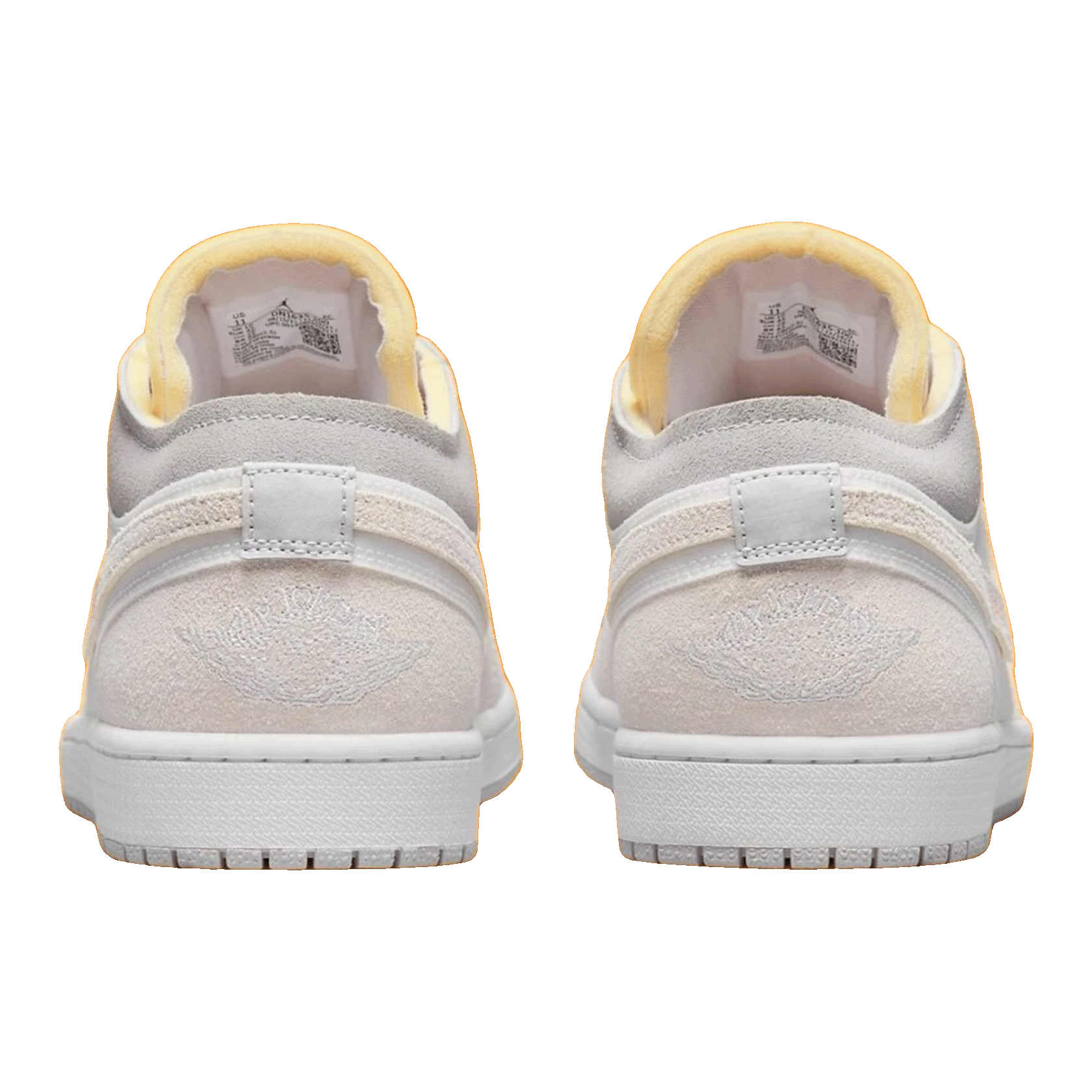 Nike Air Jordan 1 Low Inside Out Cream White Light Grey (GS) Back