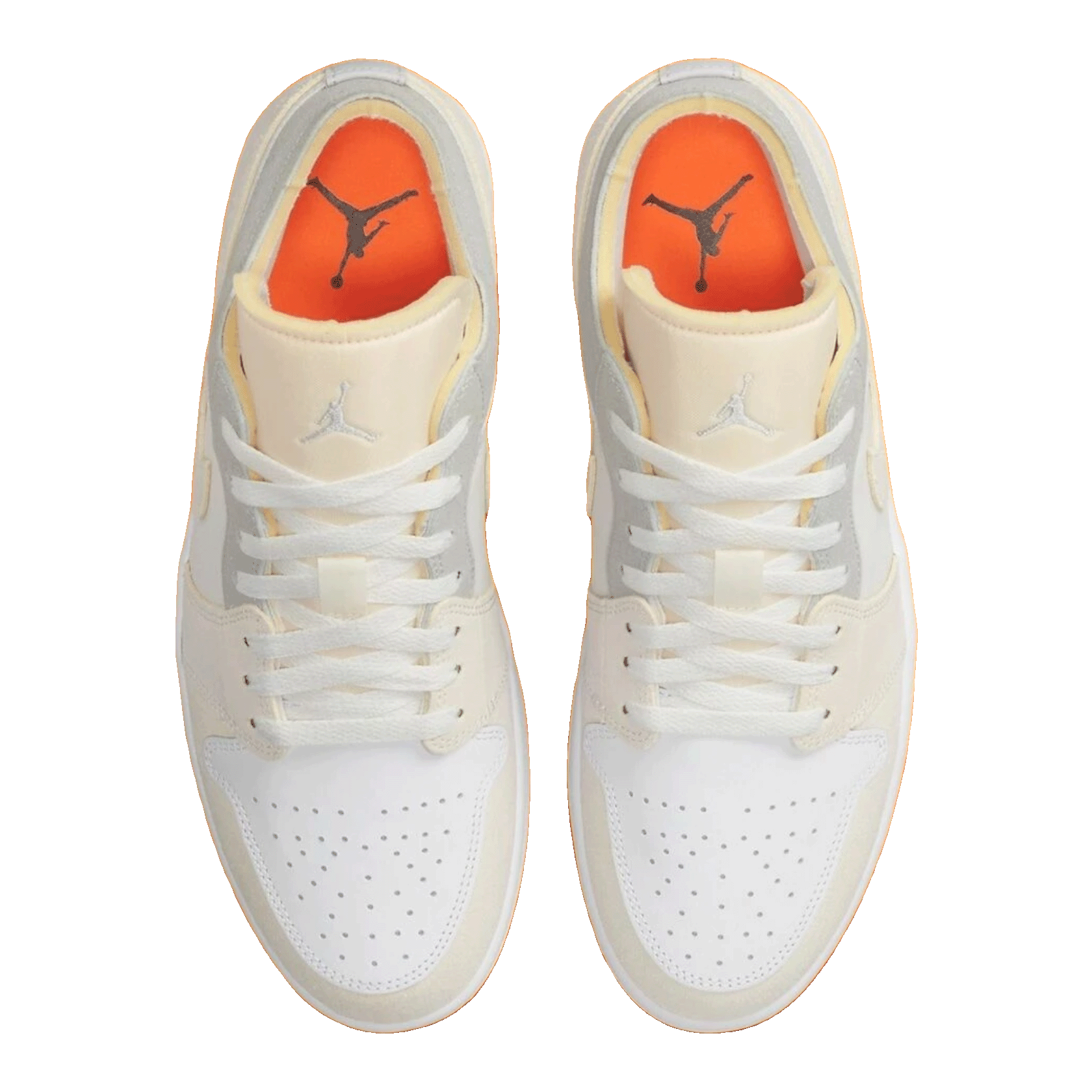 Nike Air Jordan 1 Low Inside Out Cream White Light Grey (GS) Oben