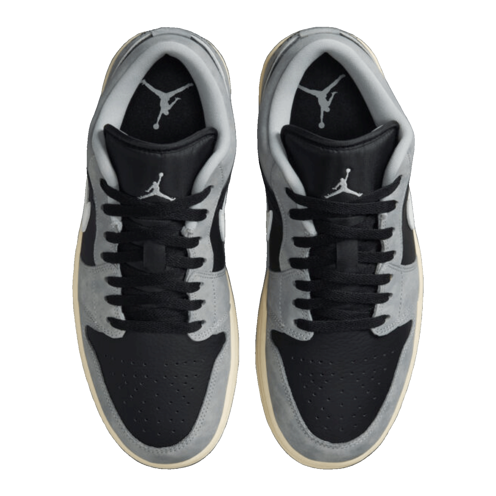 Nike Air Jordan 1 Low Light Smoke Grey Off Noir Oben