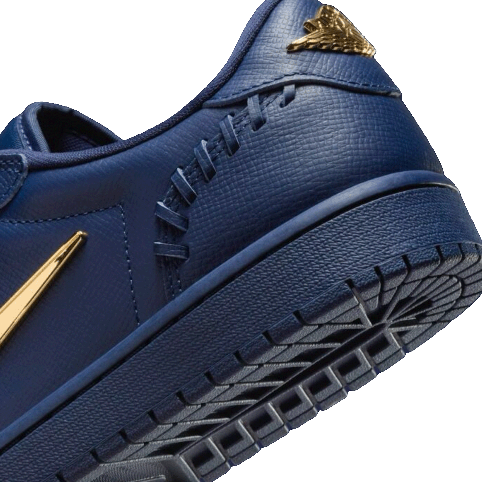 Nike Air Jordan 1 Low Method of Make Midnight Navy Metallic Gold (W) Detail