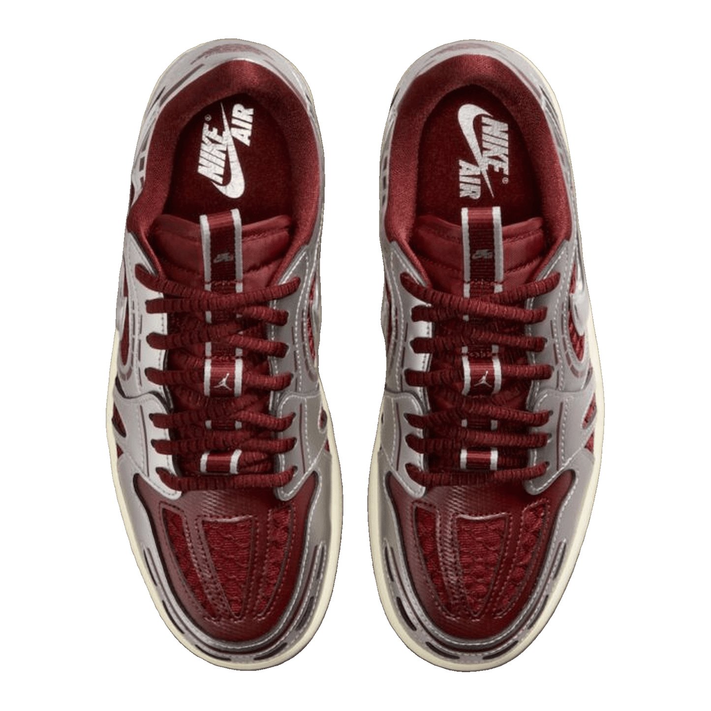 Nike Air Jordan 1 Low Method of Make V3 Dark Team Red Metallic Silver (W) Oben