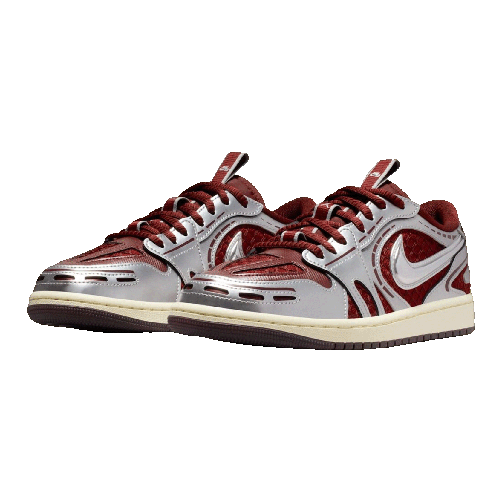 Nike Air Jordan 1 Low Method of Make V3 Dark Team Red Metallic Silver (W) Side