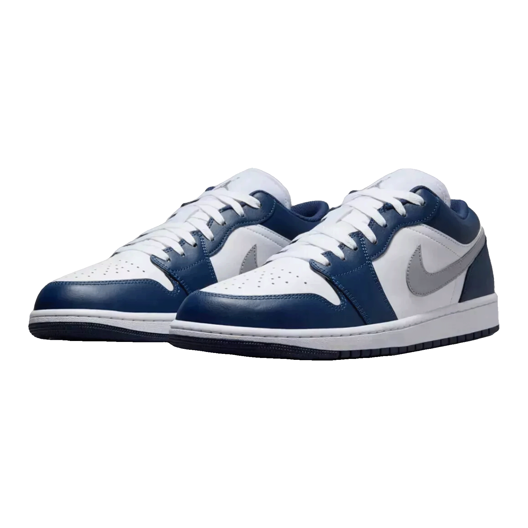 Nike Air Jordan 1 Low Midnight Navy Wolf Grey (GS) Side