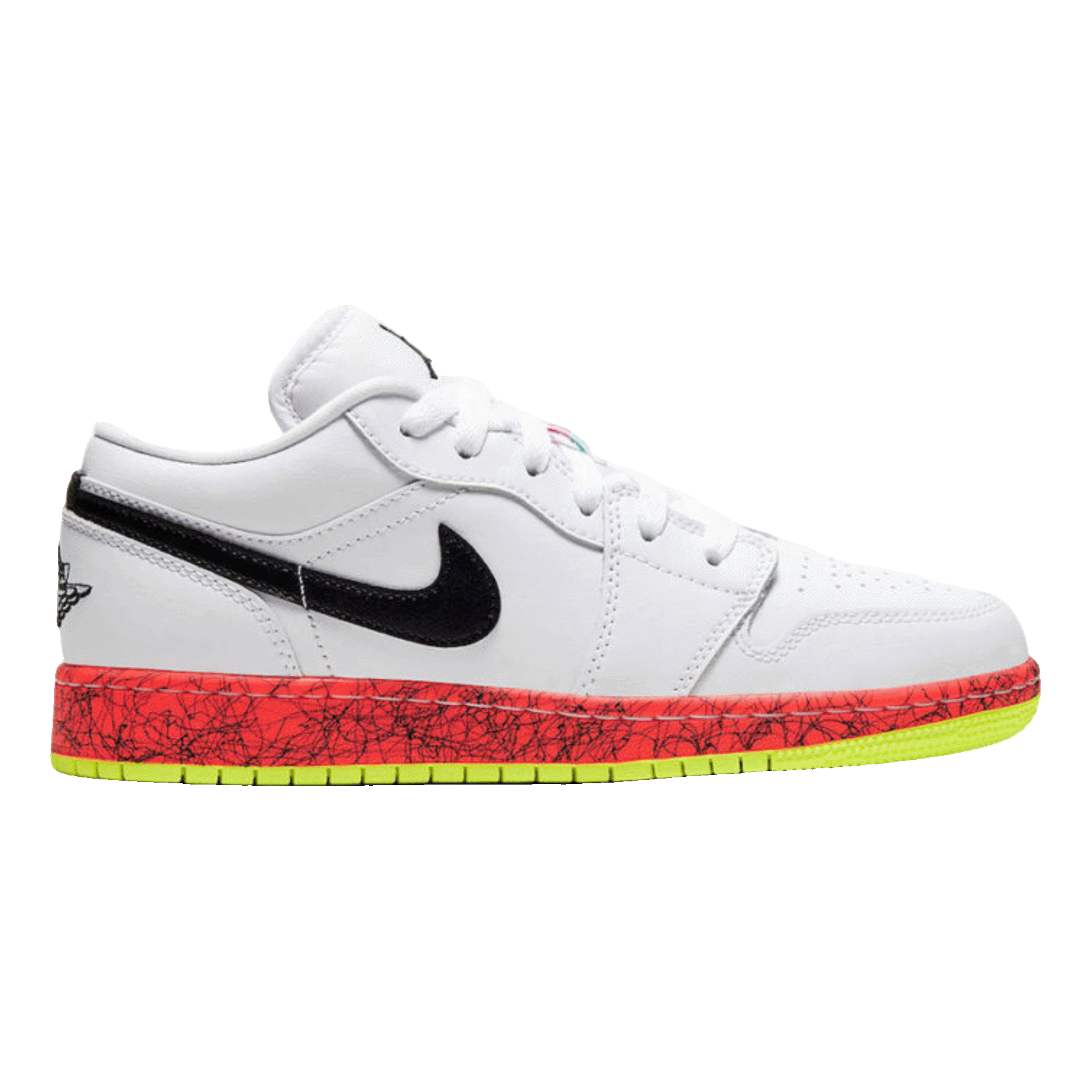 Nike Air Jordan 1 Low Multi-Color Midsoles White (GS)