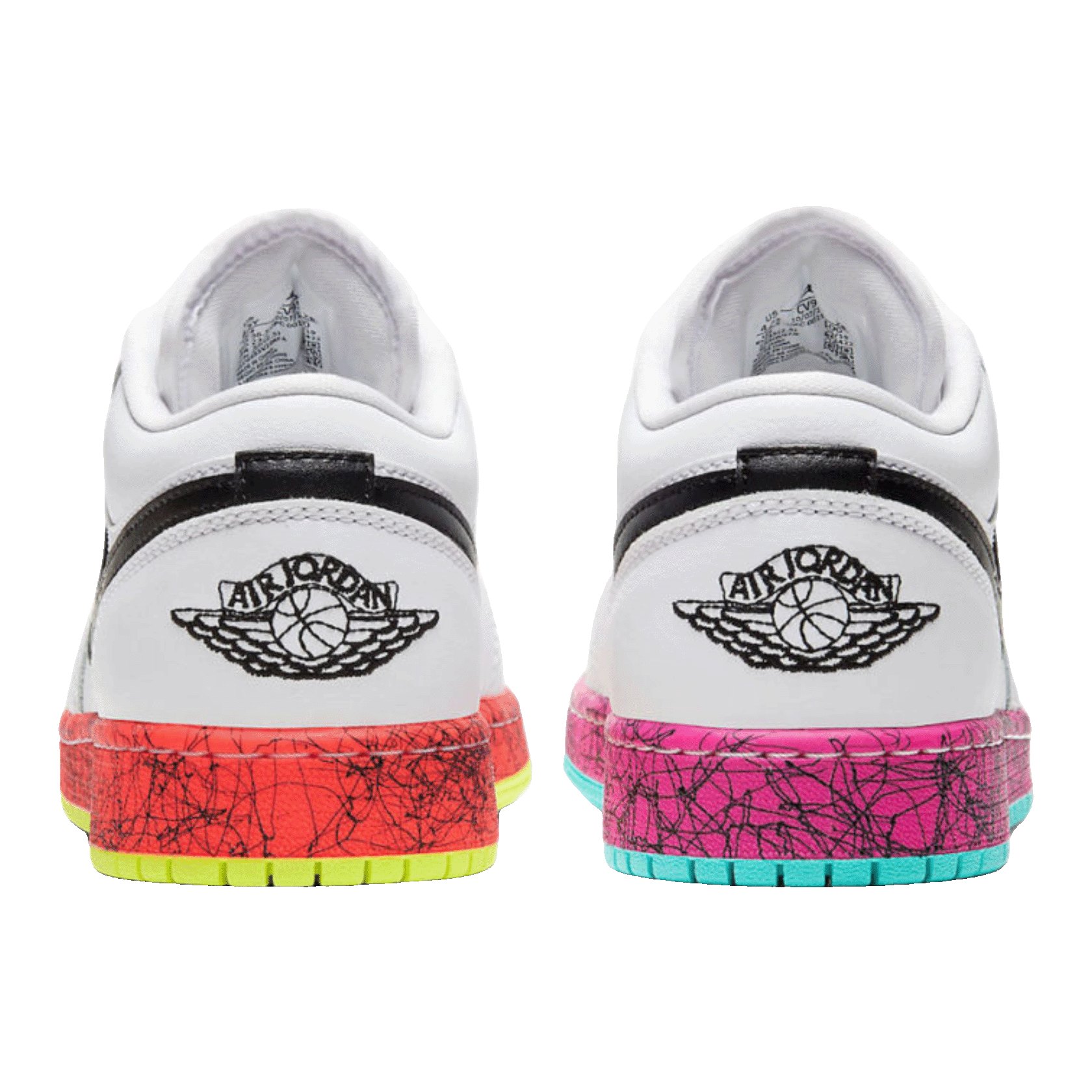 Nike Air Jordan 1 Low Multi-Color Midsoles White (GS)