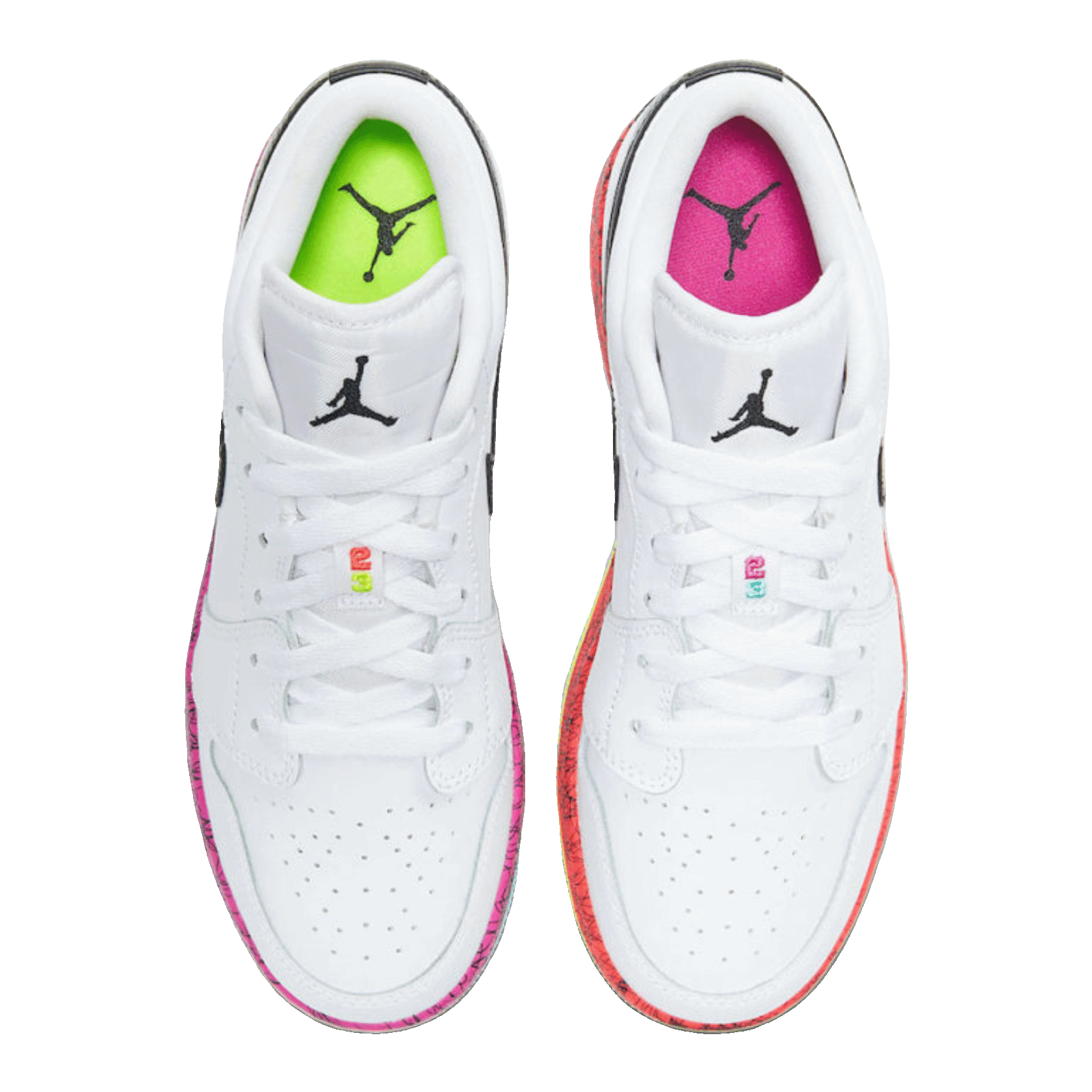 Nike Air Jordan 1 Low Multi-Color Midsoles White (GS)
