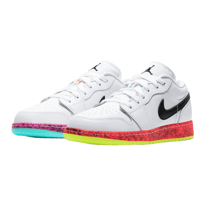 Nike Air Jordan 1 Low Multi-Color Midsoles White (GS)