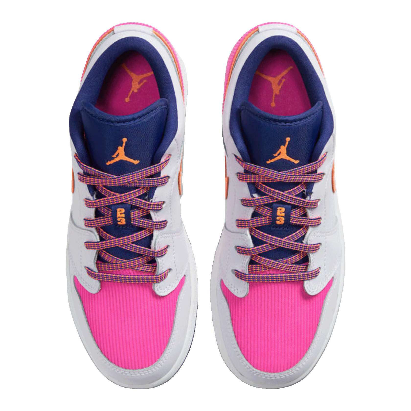 Nike Air Jordan 1 Low Pink Corduroy (GS) Oben
