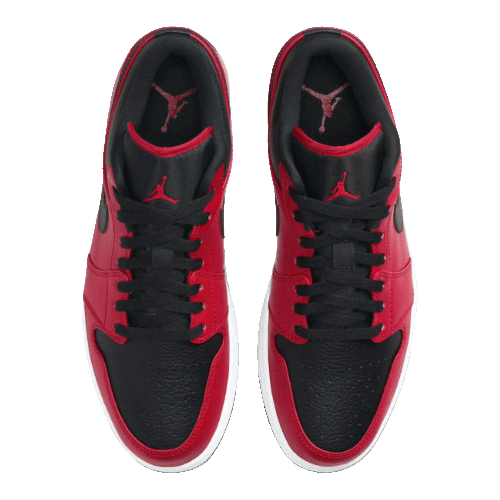 Nike Air Jordan 1 Low Reverse Bred Pebbled Swoosh Oben