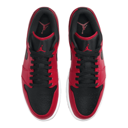Nike Air Jordan 1 Low Reverse Bred Pebbled Swoosh Oben