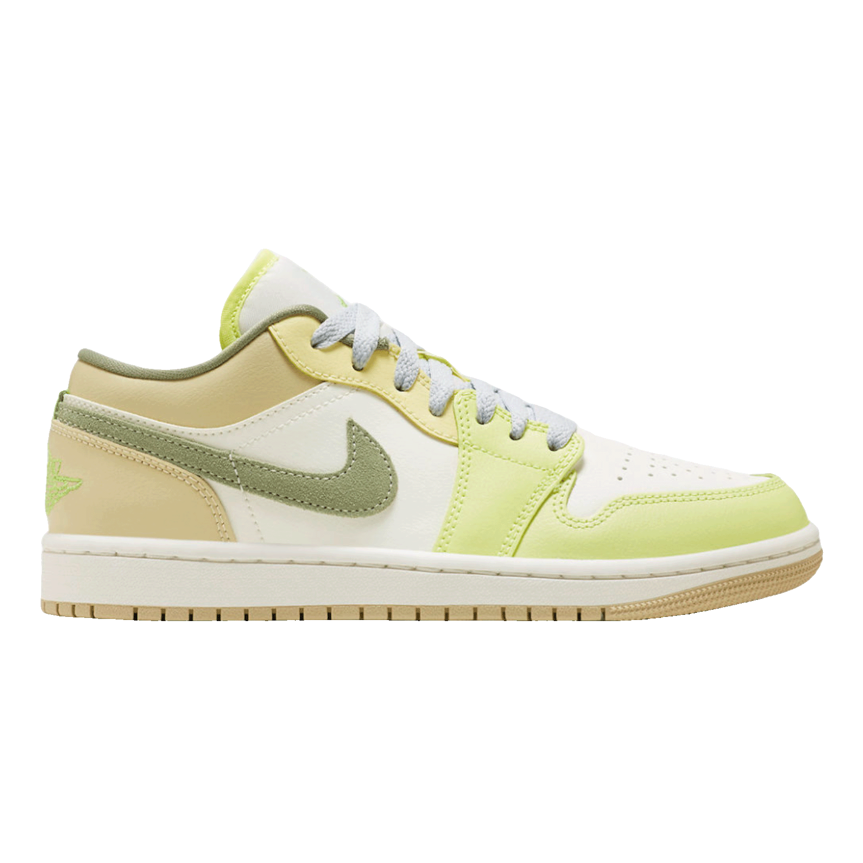 Nike Air Jordan 1 Low Sail White Oil Green (W)