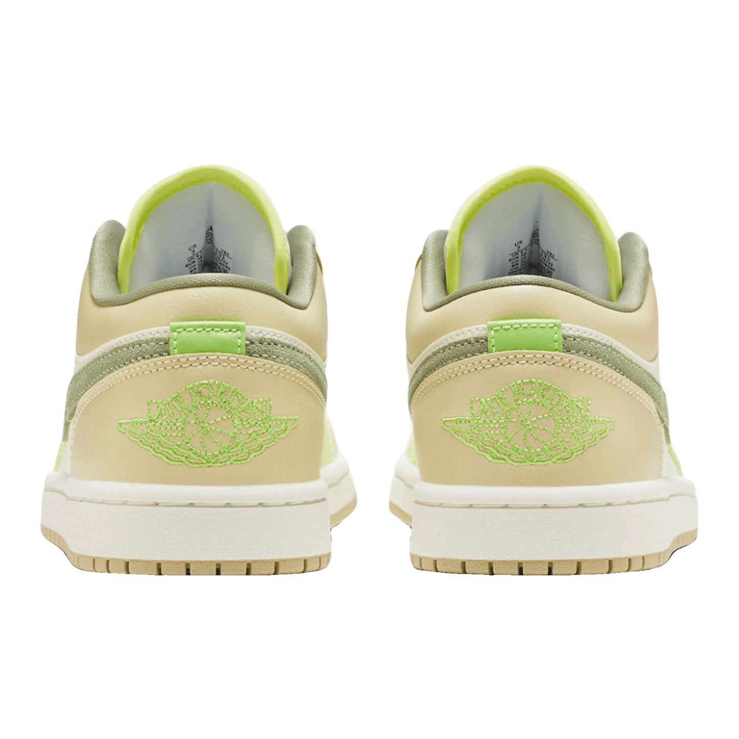 Nike Air Jordan 1 Low Sail White Oil Green (W) Back