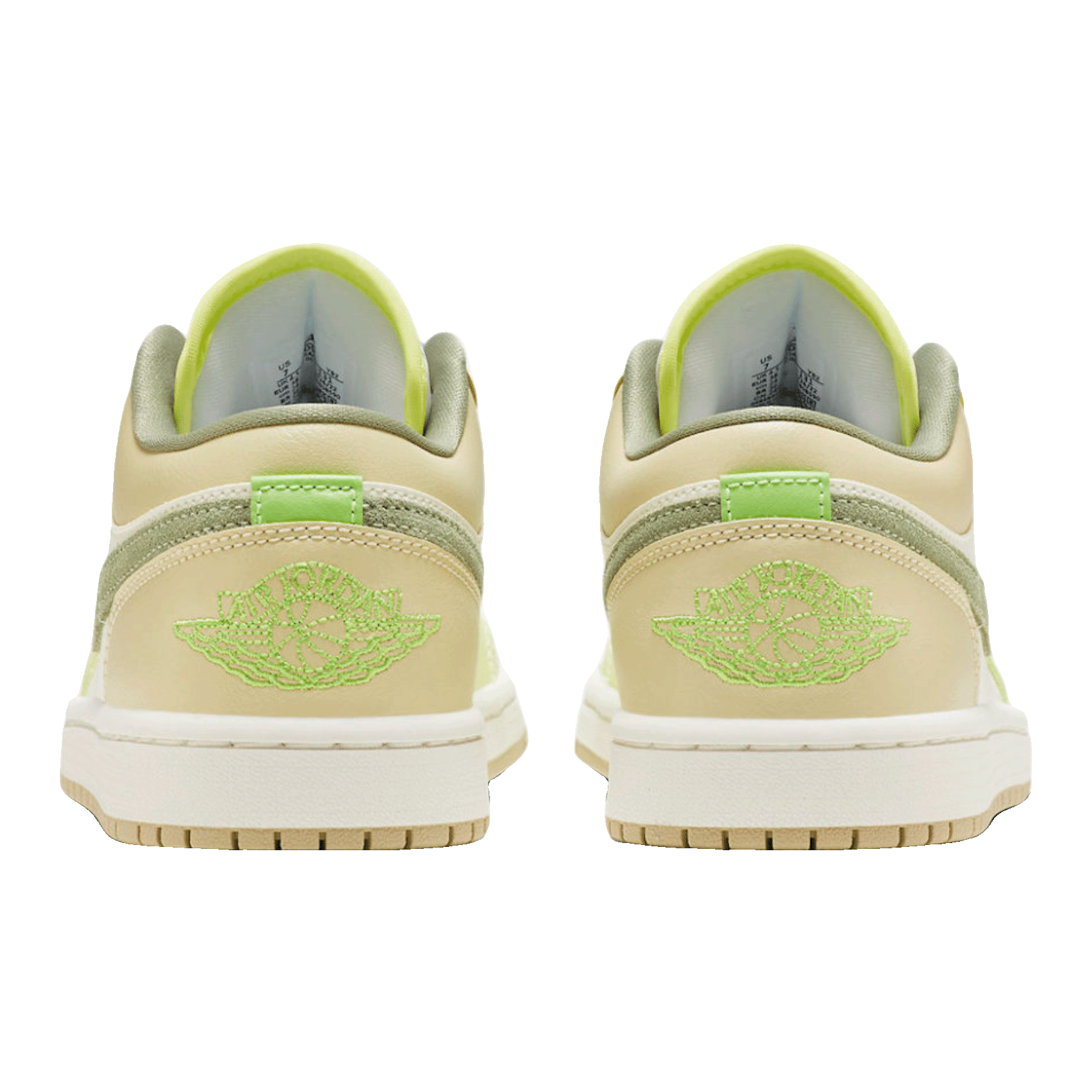 Nike Air Jordan 1 Low Sail White Oil Green (W) Back