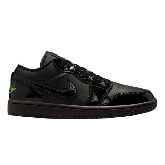 Nike Air Jordan 1 Low SE Black Croc Scream Green (W) IQ9701-010
