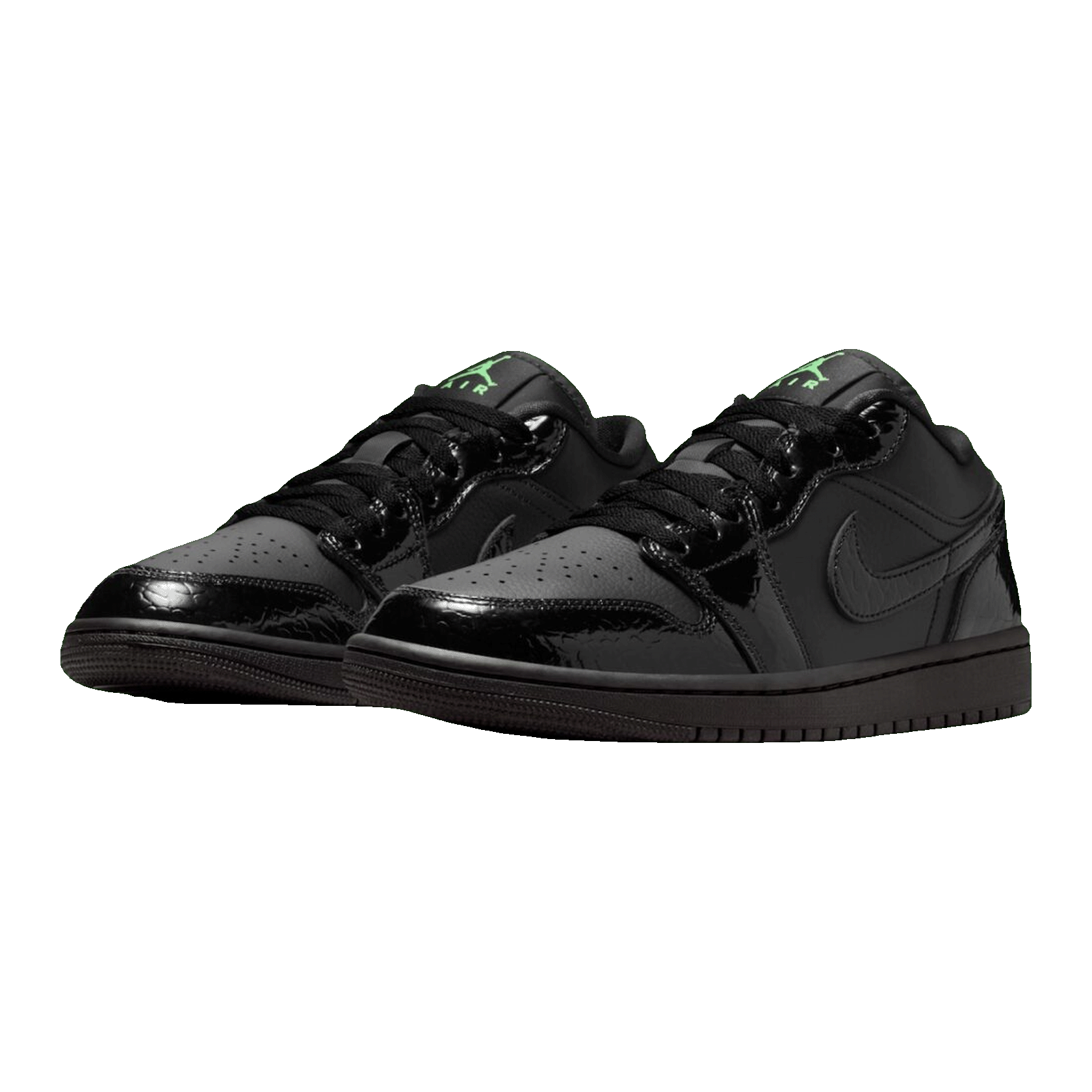Nike Air Jordan 1 Low SE Black Croc Scream Green (W) Side IQ9701-010