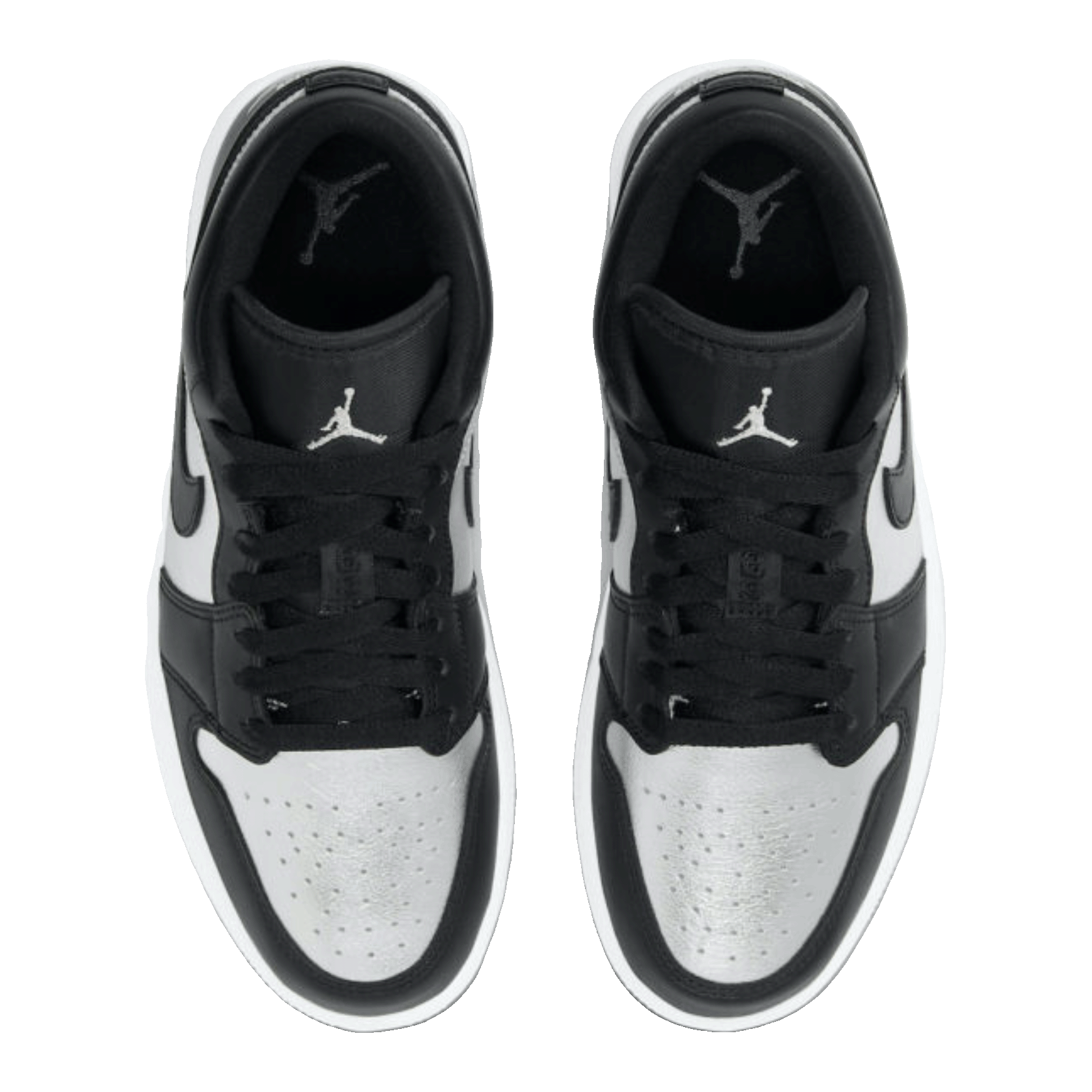 Nike Air Jordan 1 Low SE Black Metallic Silver (W) Oben