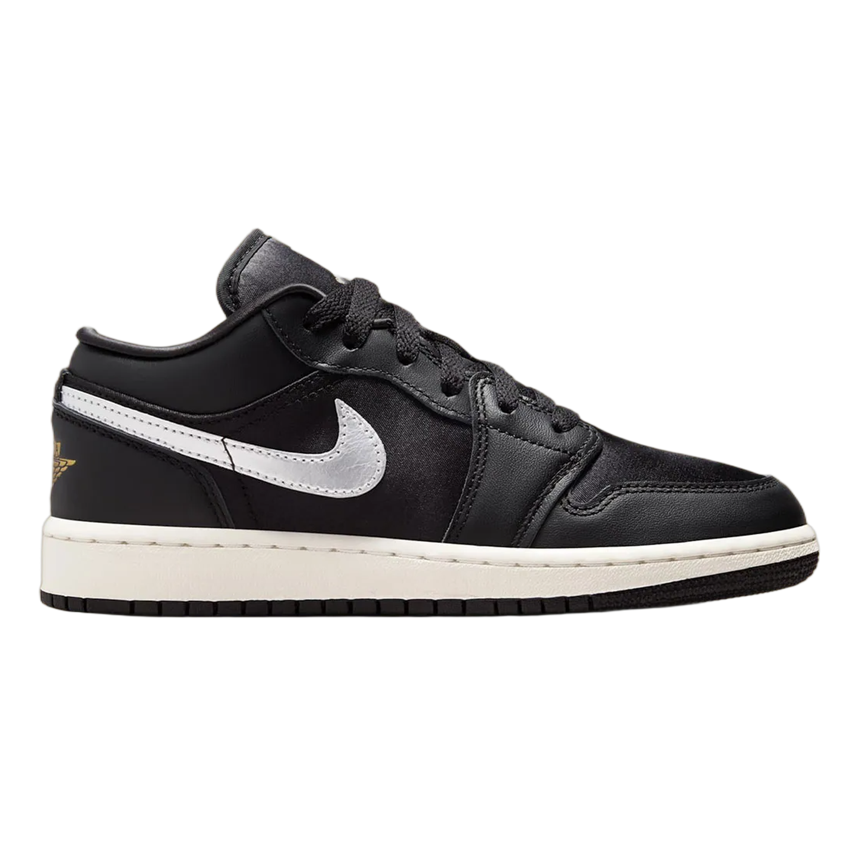 Nike Air Jordan 1 Low SE Black Silver Sail Gold (GS) FZ3921-001