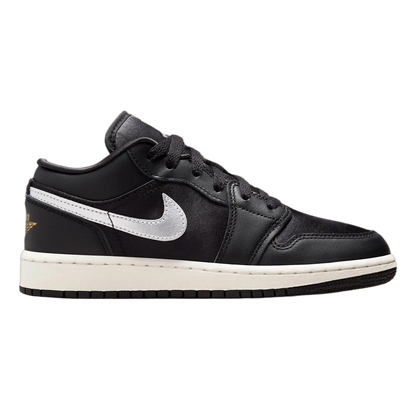 Nike Air Jordan 1 Low SE Black Silver Sail Gold (GS) FZ3921-001